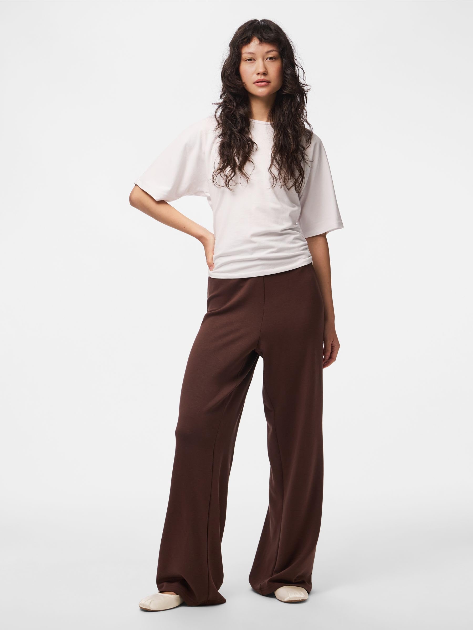 Pieces Pcpolly HW pantaloni tuta chicory coffee XL