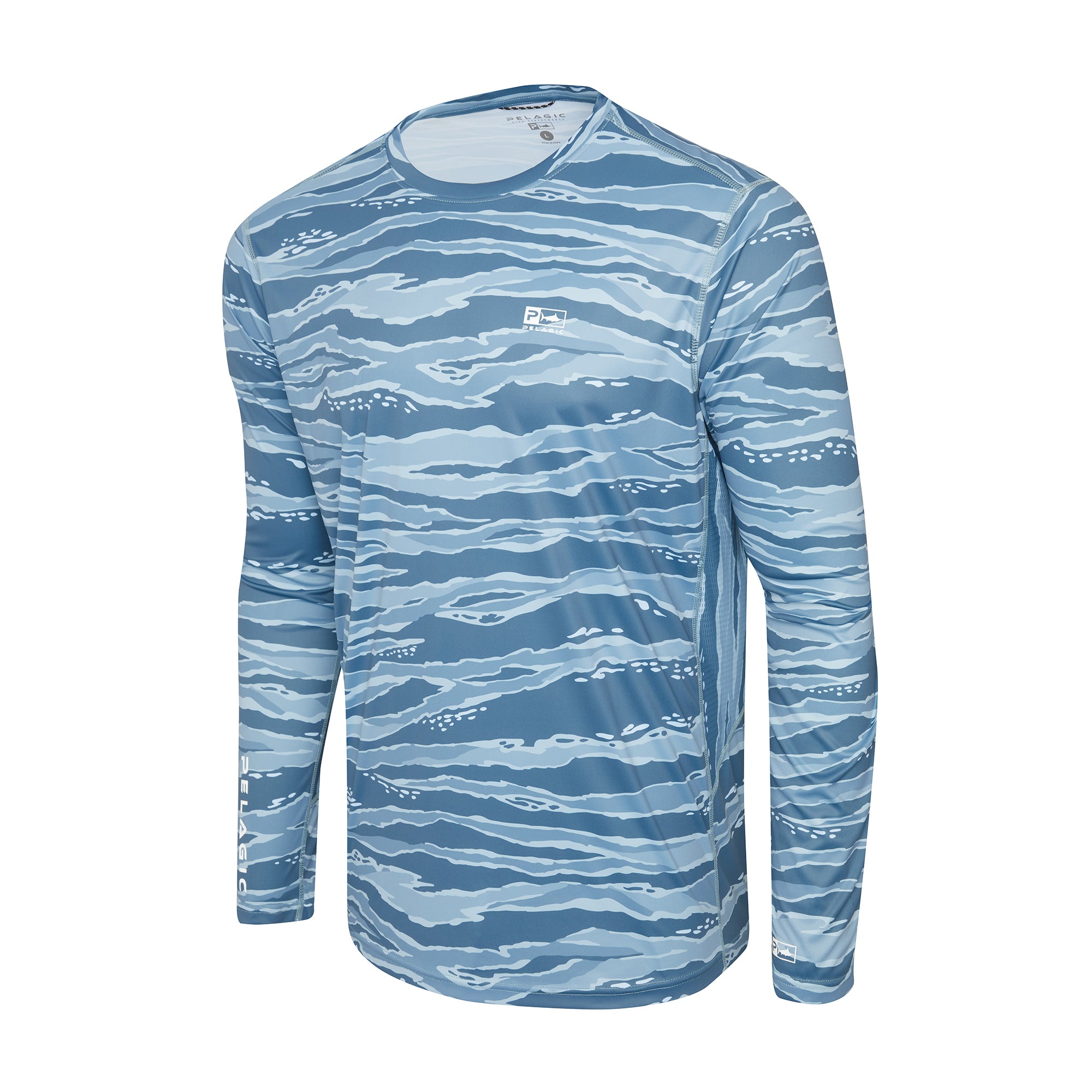 Pelagic Vaportek maglia pesca petrolio mimetica UPF 50+