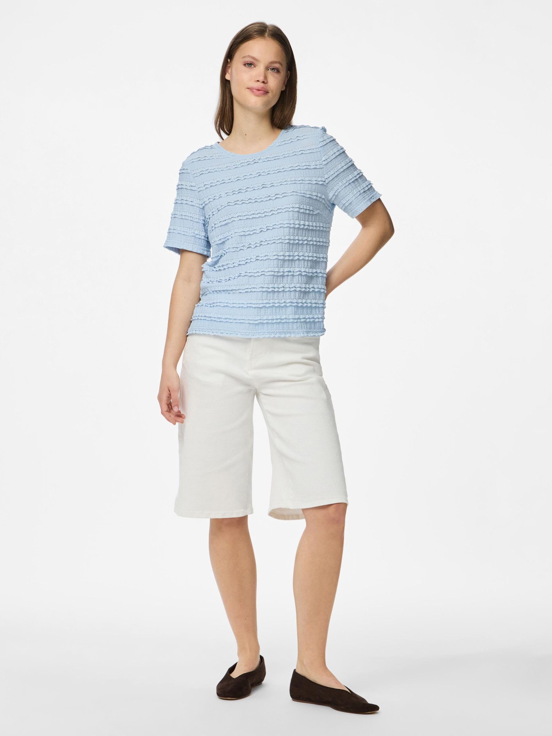 Pieces Pcanine SS O-Neck Top t-shirt donna L girocollo