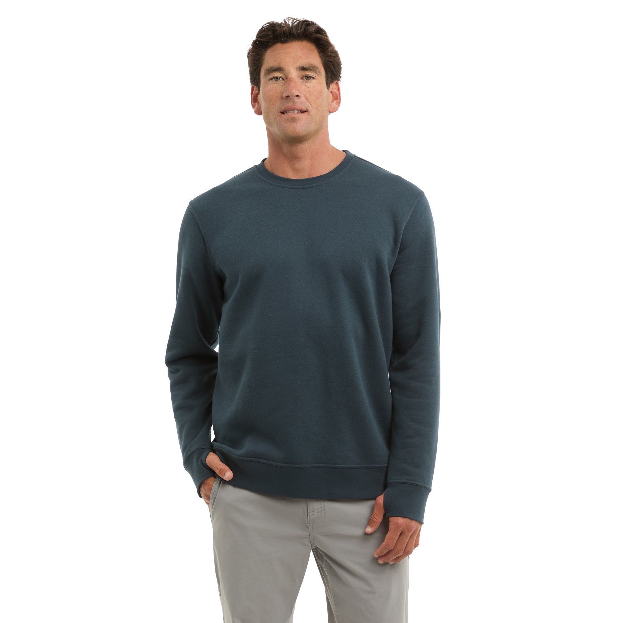 Pelagic Avalon felpa girocollo uomo blu cotone