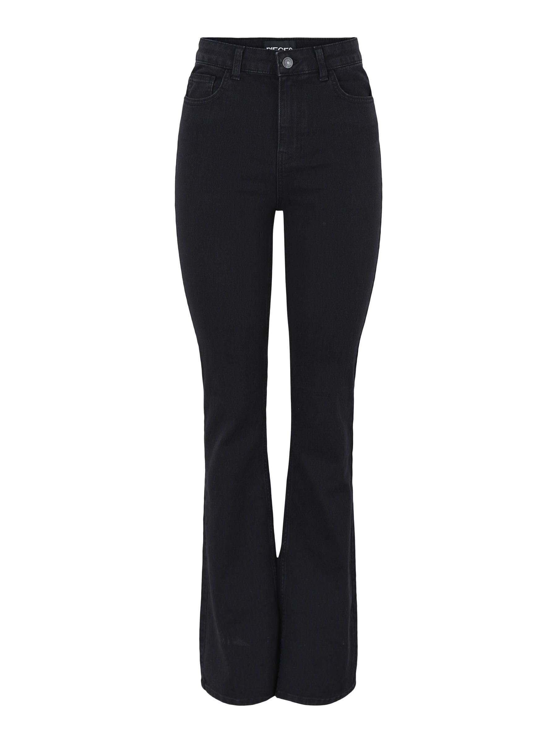 PIECES Pcpeggy jeans flare donna XL vita alta