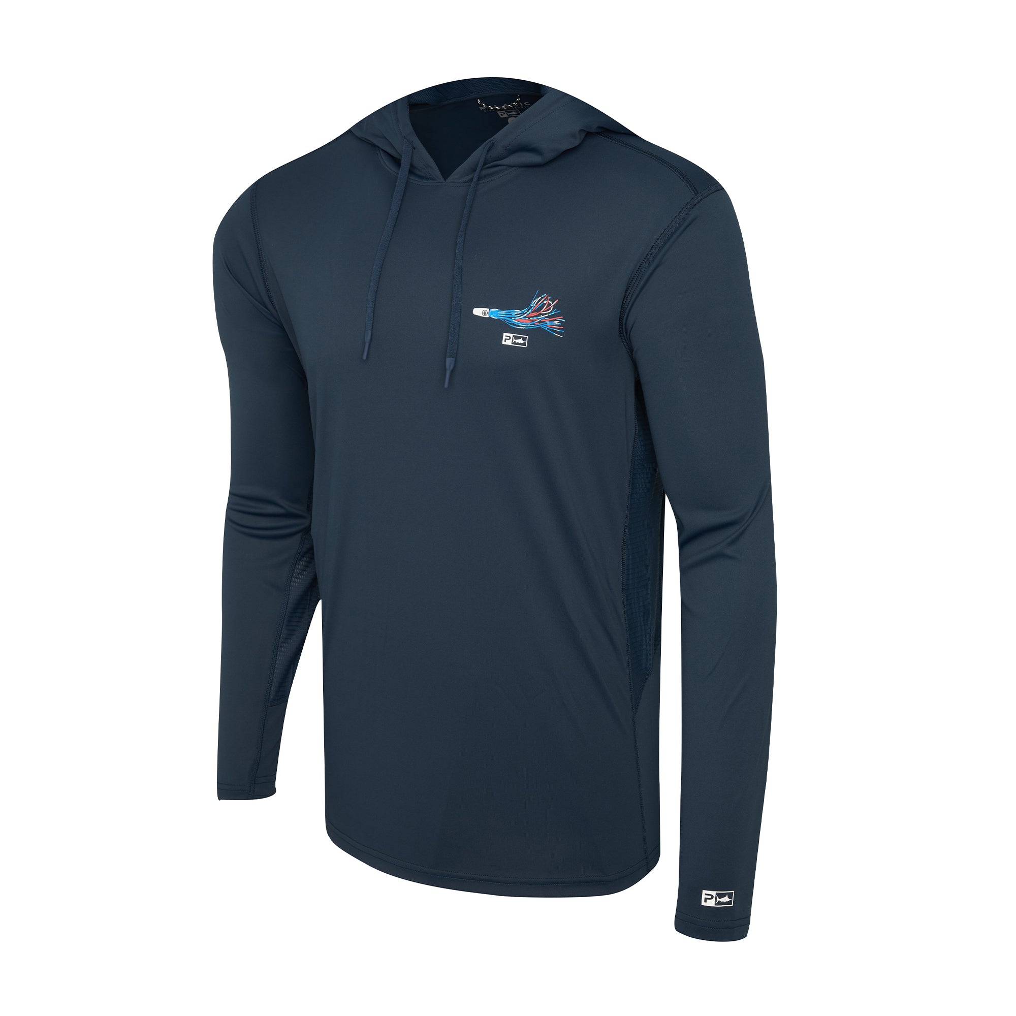 Pelagic Vaportek Short Corner maglia pesca blu navy UPF 50+