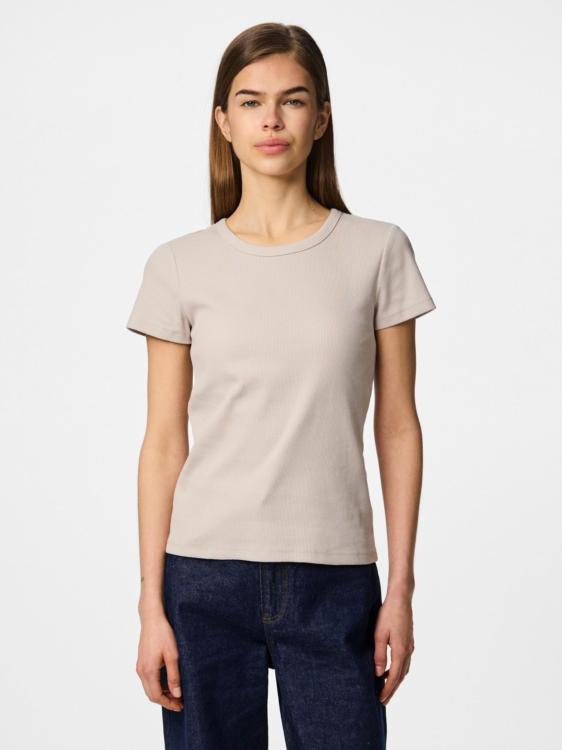 PIECES Pcmay SS t-shirt argento taglia XS