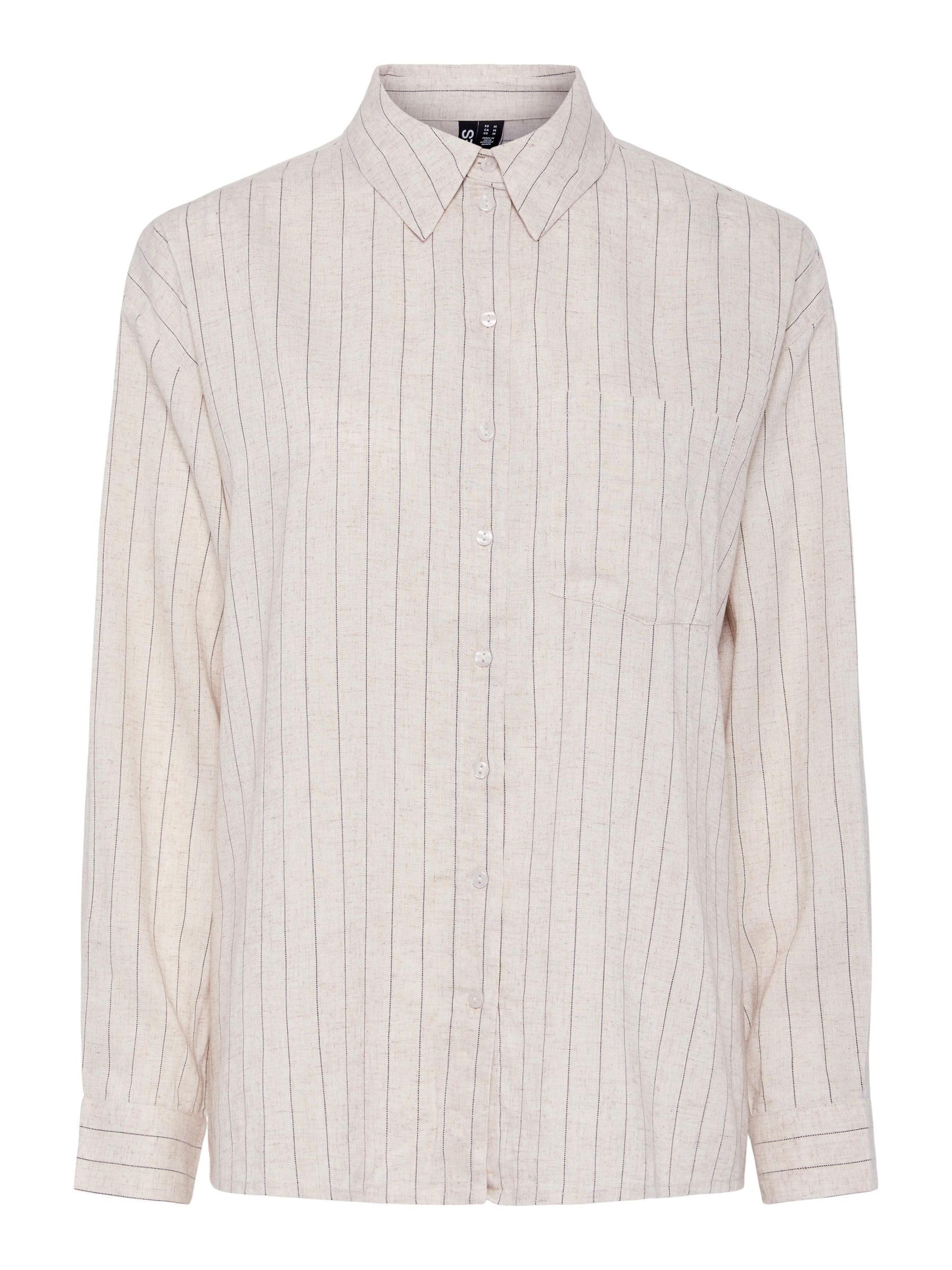 PIECES Pcpia LS Loose Shirt Pwp Mm Noos Camicia M Blu