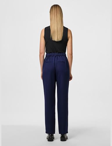 Pieces Pckamil HW Ankle pantaloni blu marino 32 vita alta