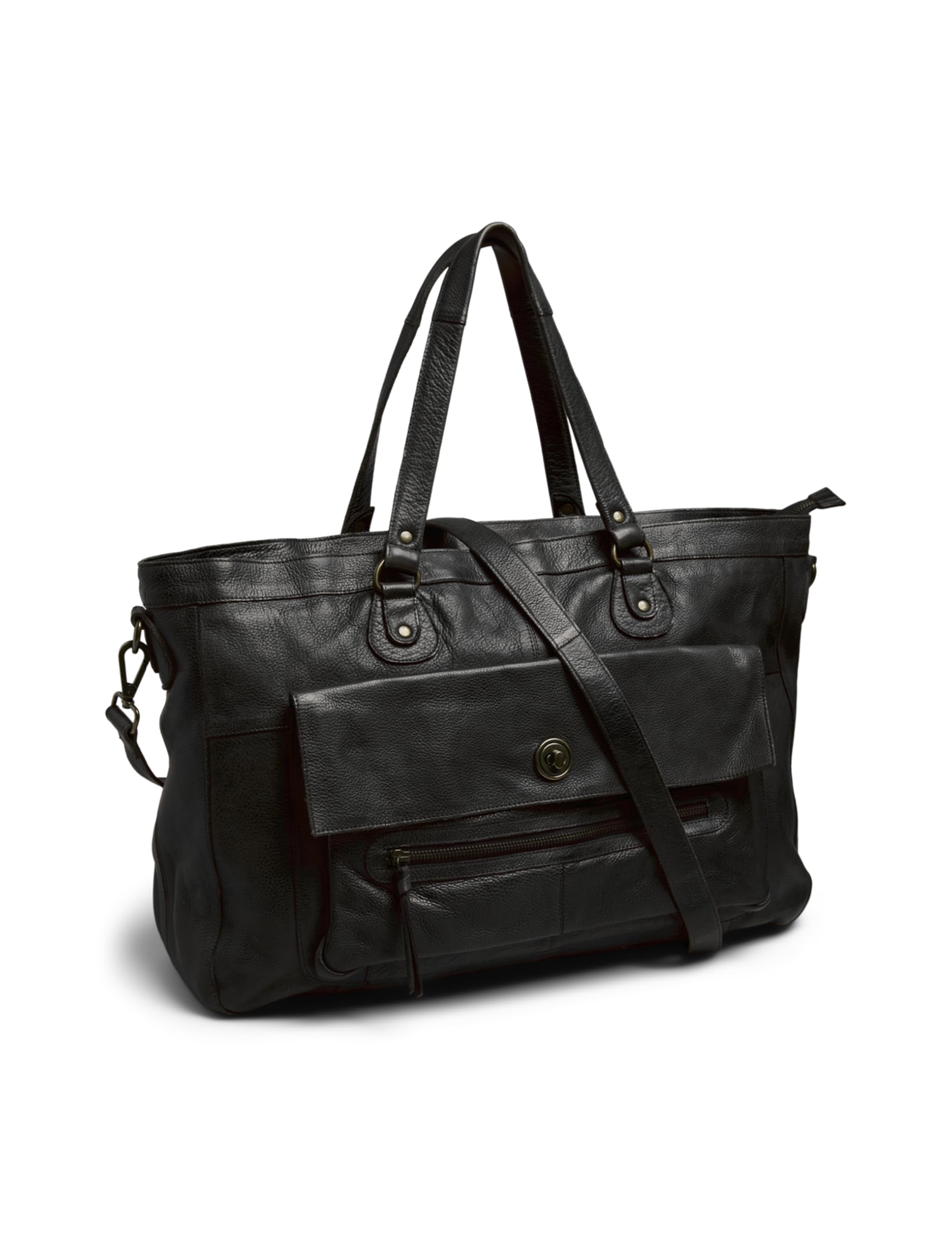 Pieces Pctotally Royal borsa viaggio pelle nera taglia unica