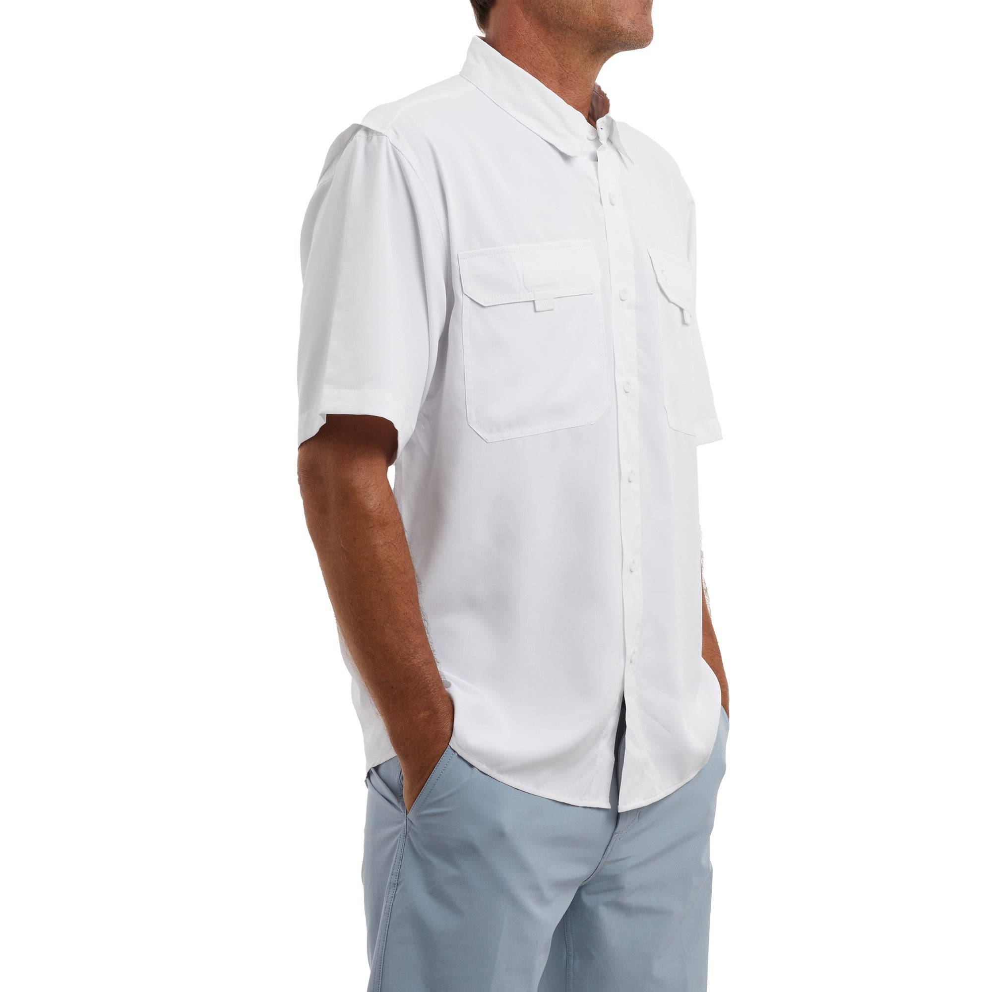 Pelagic Keys camicia uomo bianca UPF 50+