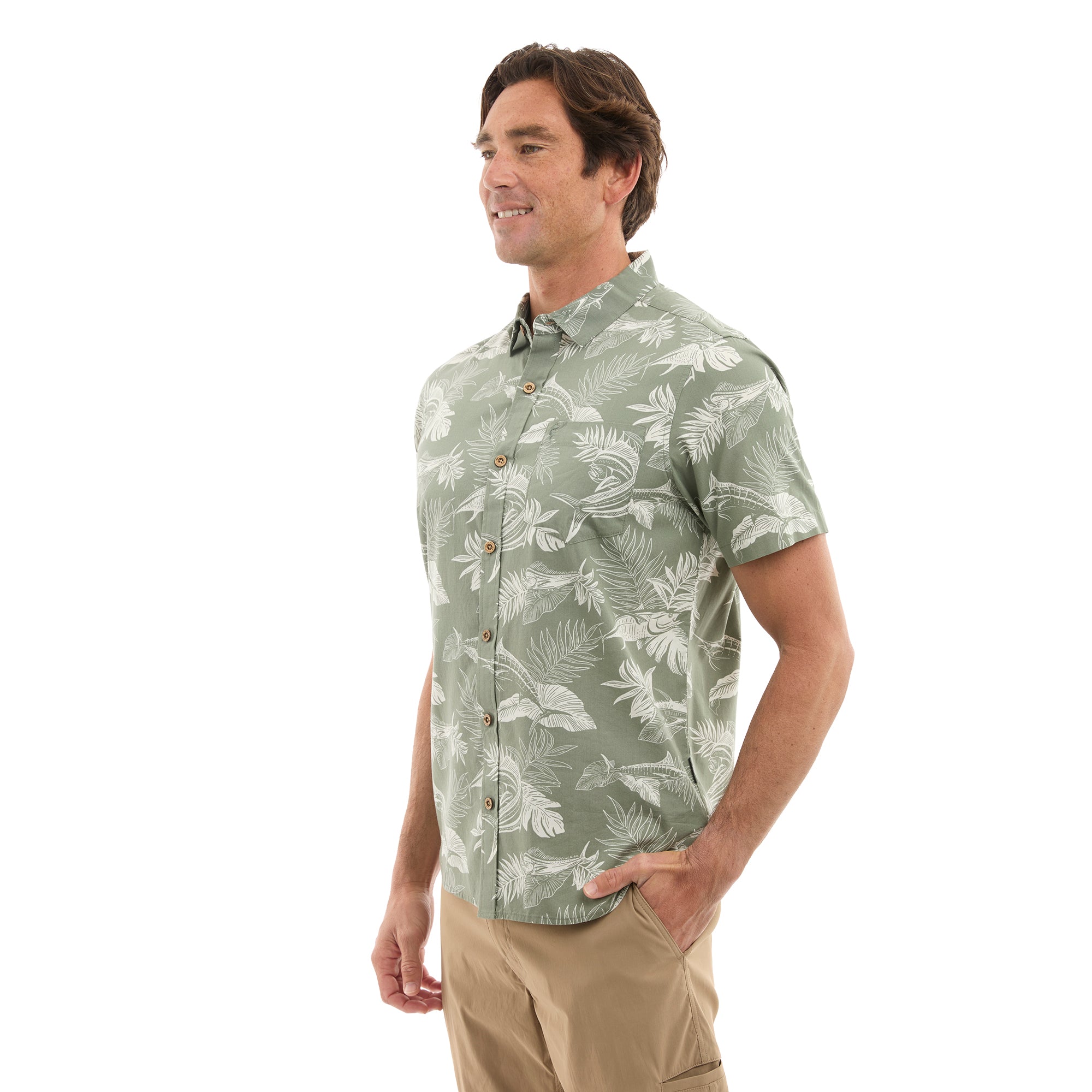 Pelagic Knockdown camicia uomo Mangrove UPF 50+