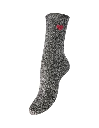 PIECES Pcnolia Lurex Socks FC calzini neri lurex taglia unica