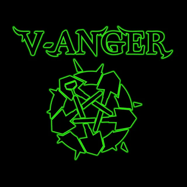 V-Anger Green Logo maglietta cotone organico