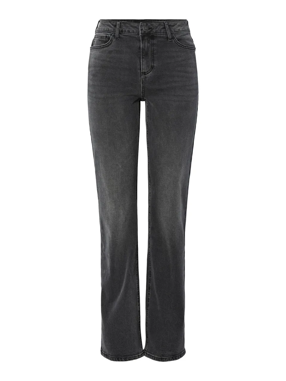 Pieces Pckelly MW Straight Jeans New Dg jeans donna 27W/30L dritti