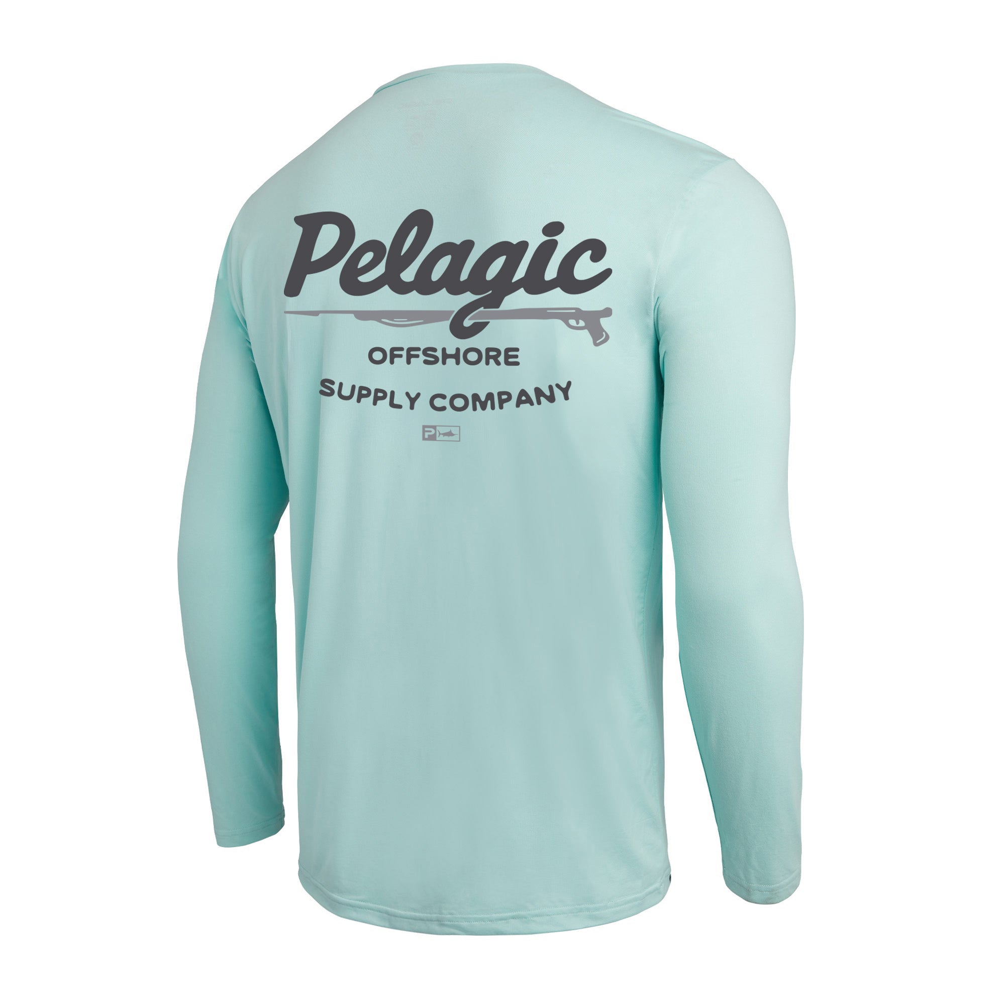 Pelagic Freespool Gunner maglia maniche lunghe turchese UPF 50+