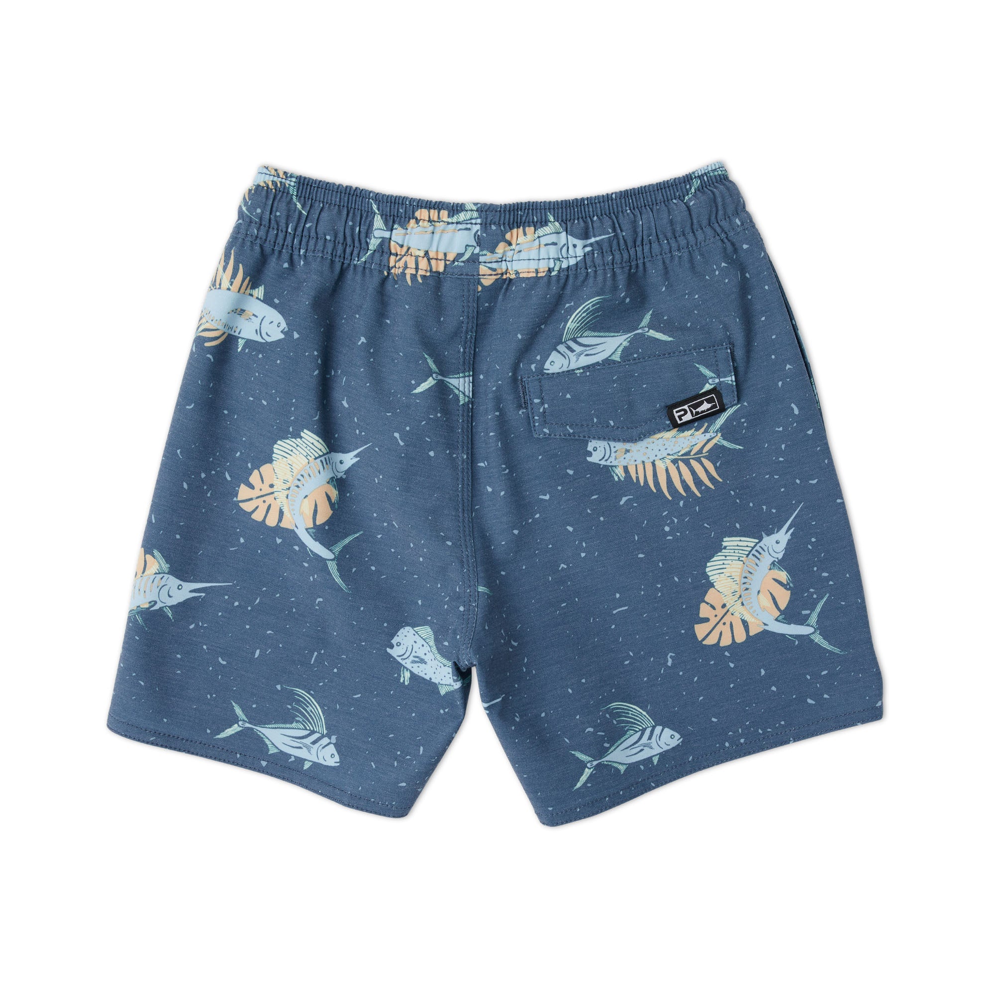 Pelagic Kid's Dockside shorts bambino Smokey Blue elasticizzati