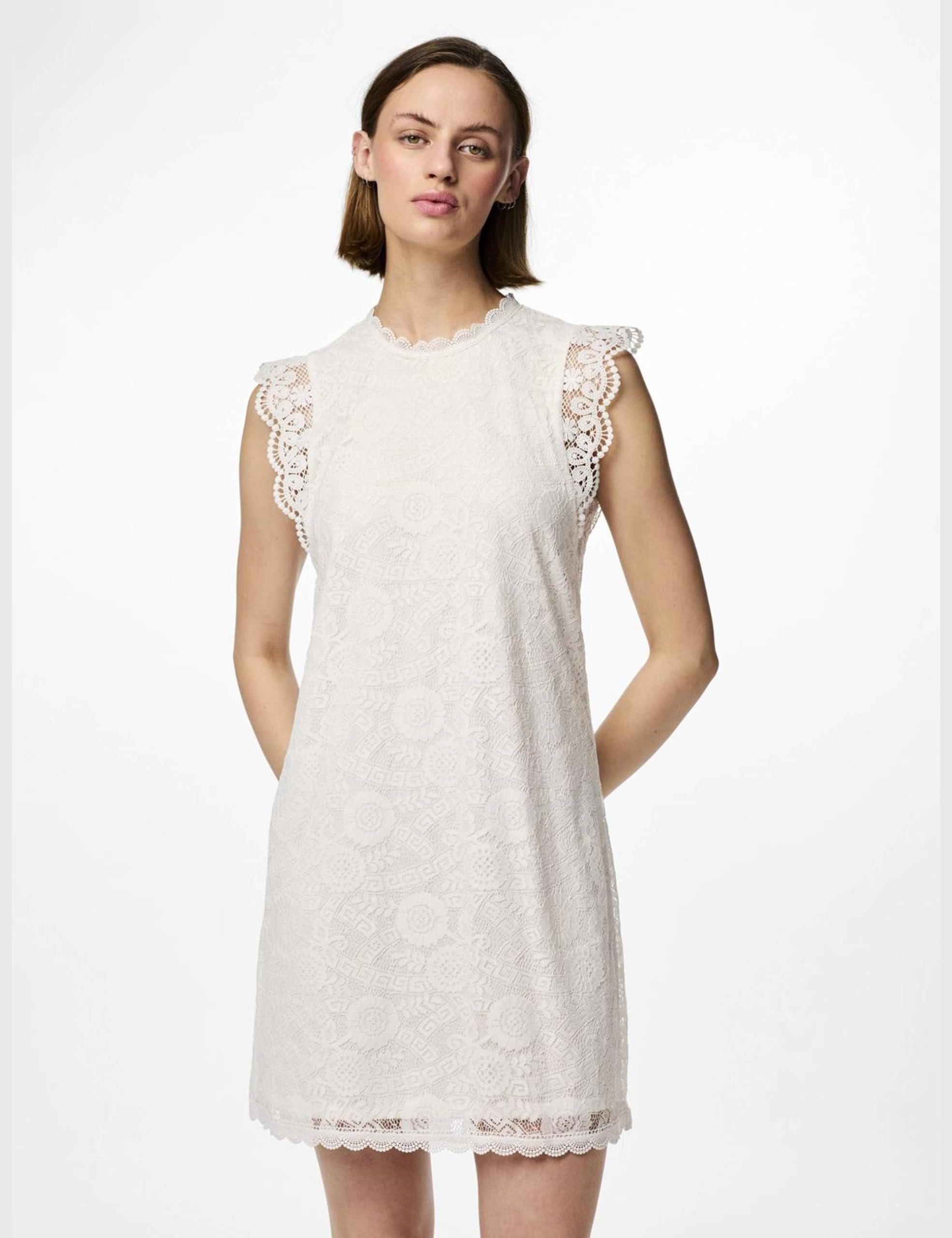 Pieces Pcolline SL Lace Dress Noos vestito Hydrangea in pizzo