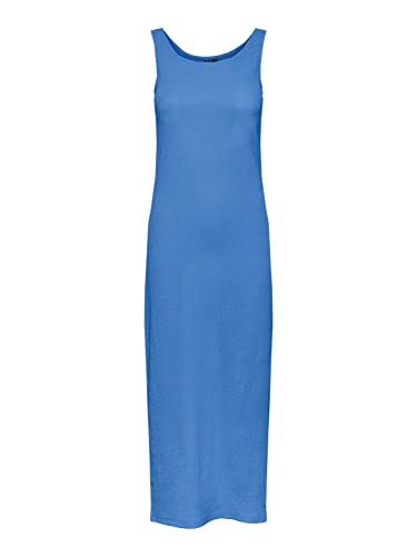 Pieces Pcluna SL maxi vestito donna navy cotone