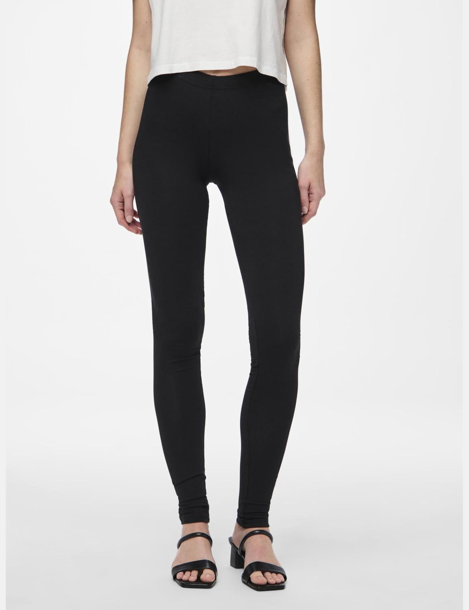 PIECES Pcedita leggings cotone neri donna 42