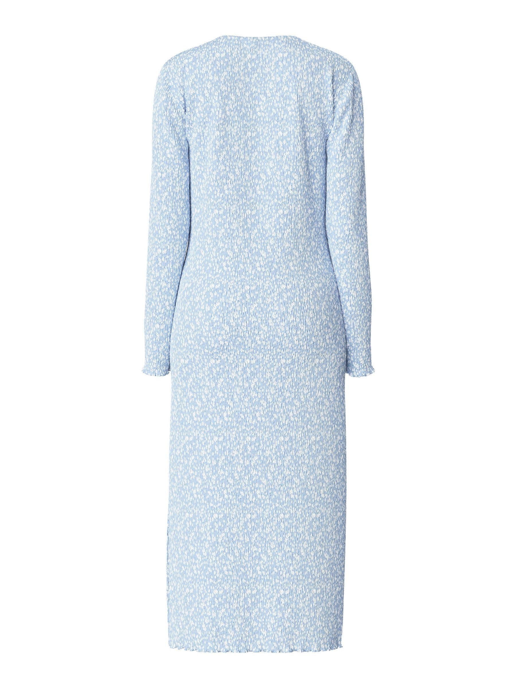 Pieces Pcflora LS Midi vestito donna S manica lunga