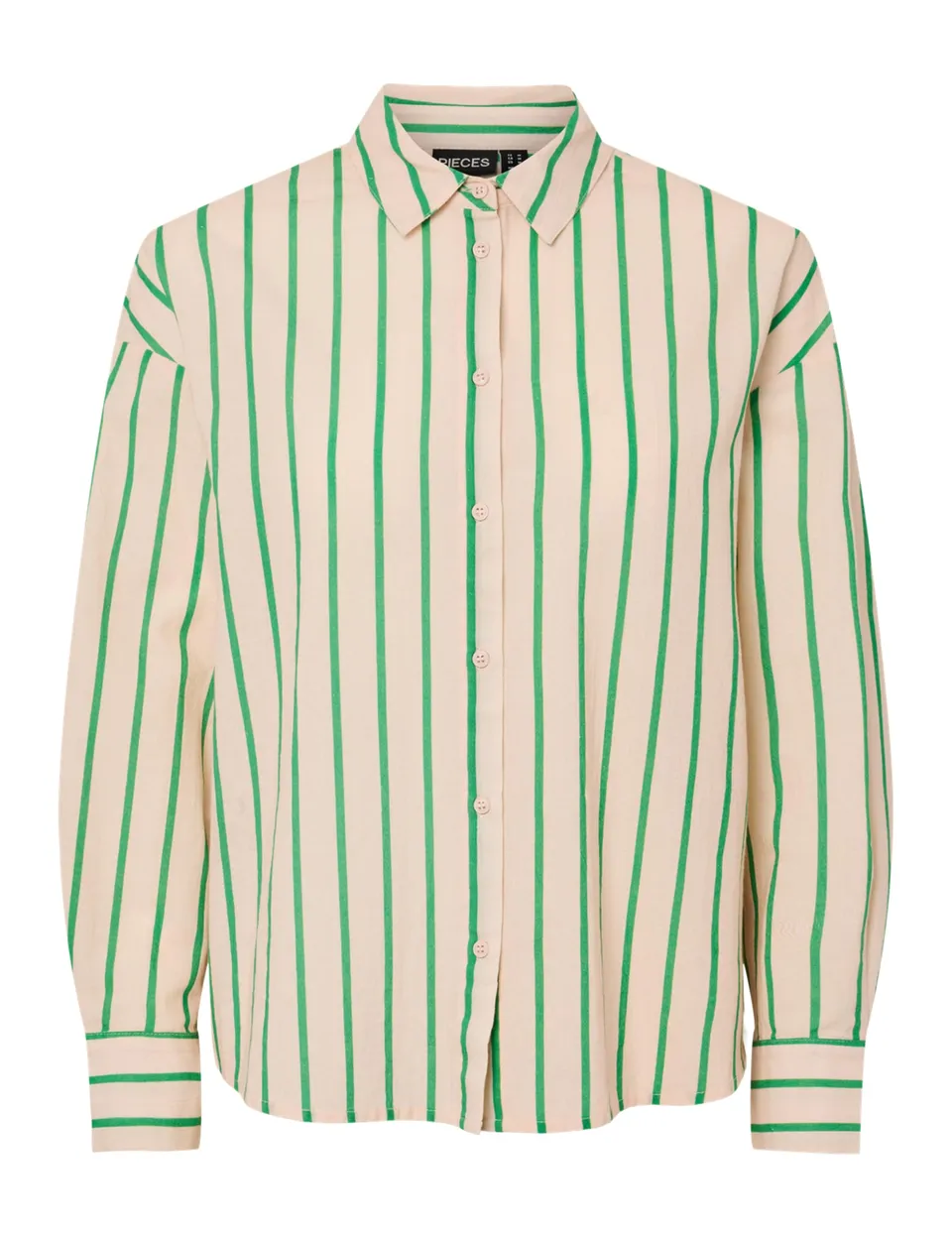 Pieces Pcjavia LS Stripe camicia donna righe cotone