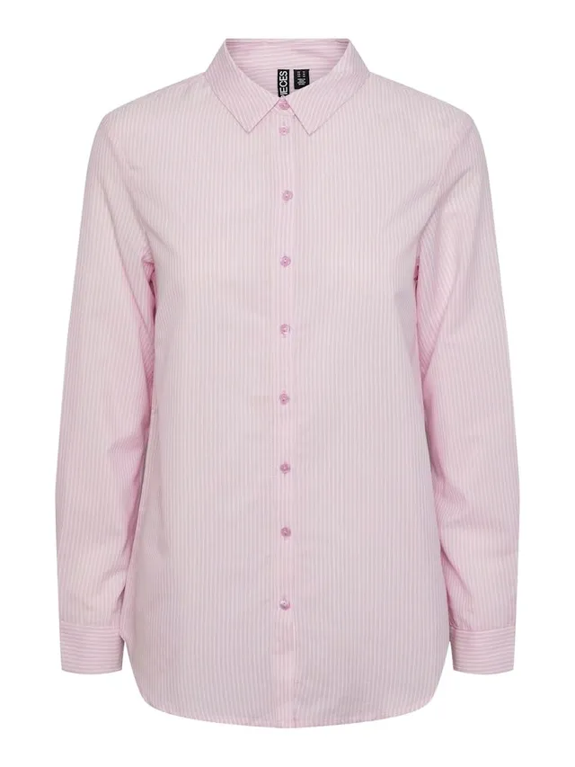PIECES Pcmarly LS Shirt blusa camicia donna
