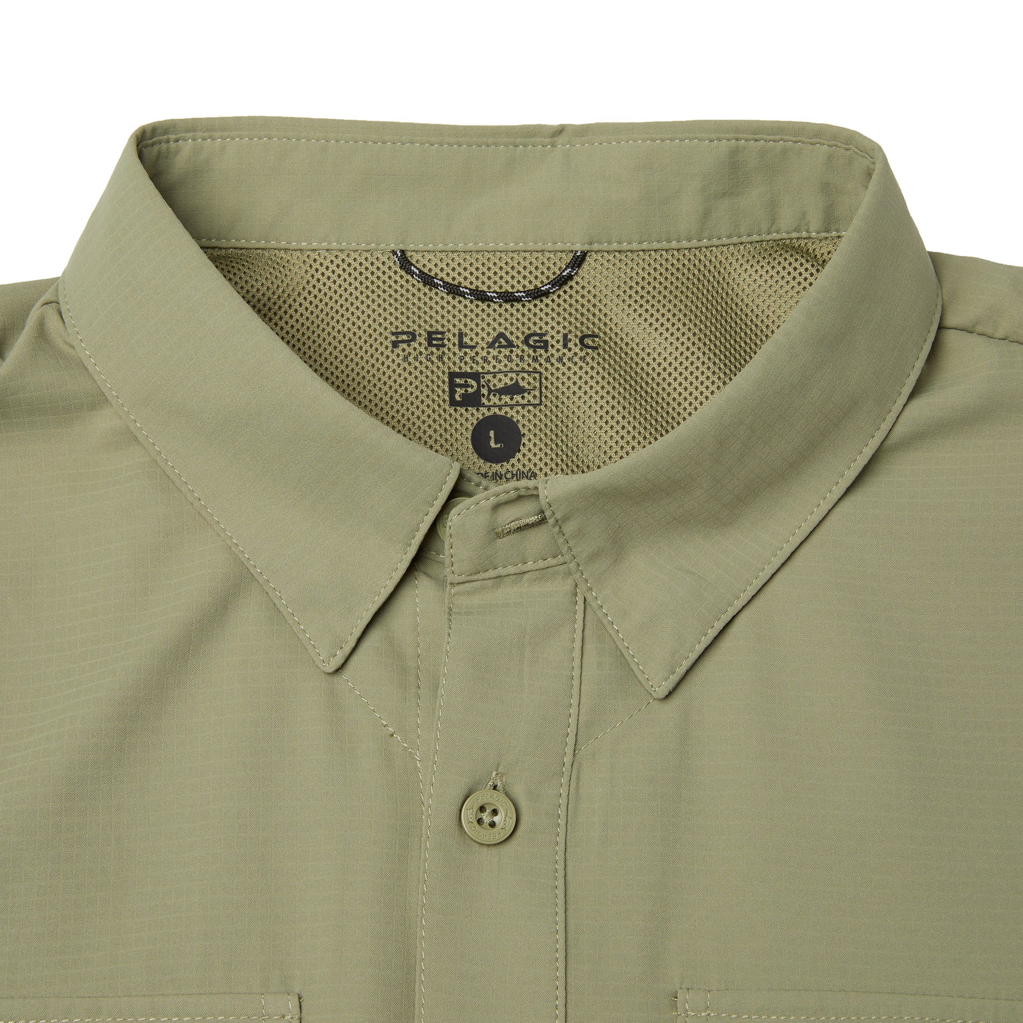 Pelagic Keys LS camicia uomo verde mangrove UPF 50+