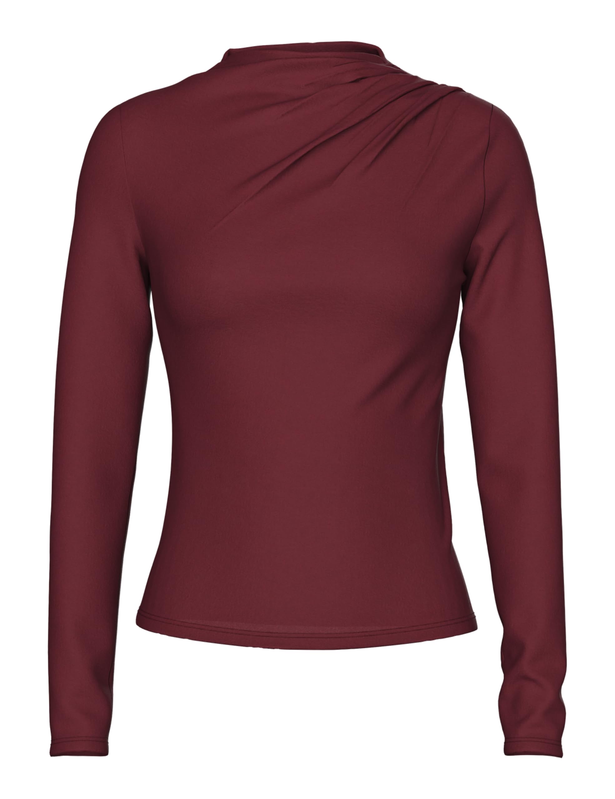 Pieces Pcmadison LS maglia drappeggiata manica lunga
