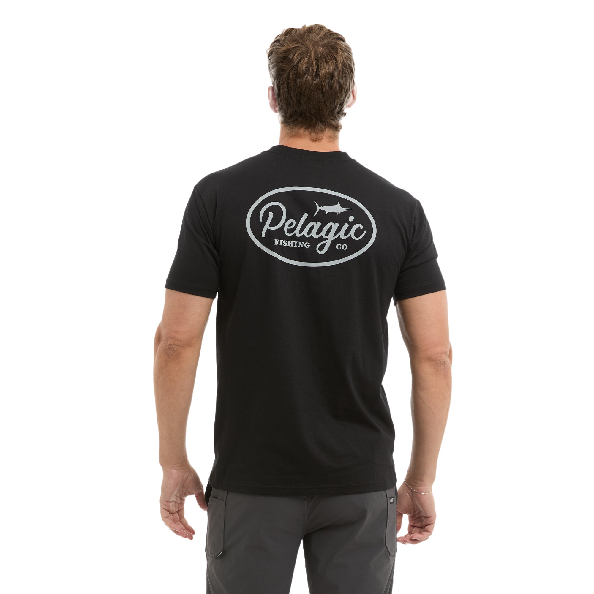Pelagic Circled t-shirt uomo nera in cotone