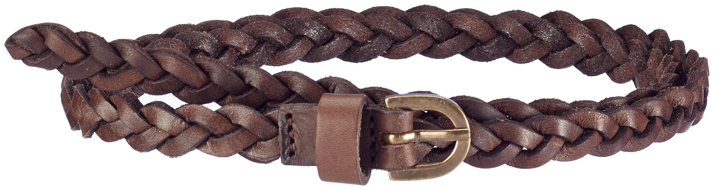 Pieces & Peace cintura donna pelle marrone mocca fibbia opaca