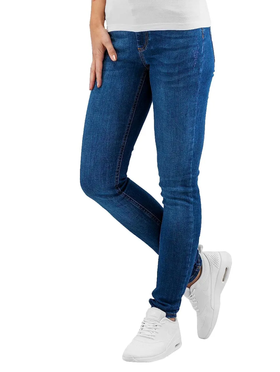 Pieces Pcfive Delly Jeans skinny donna cotone elasticizzato