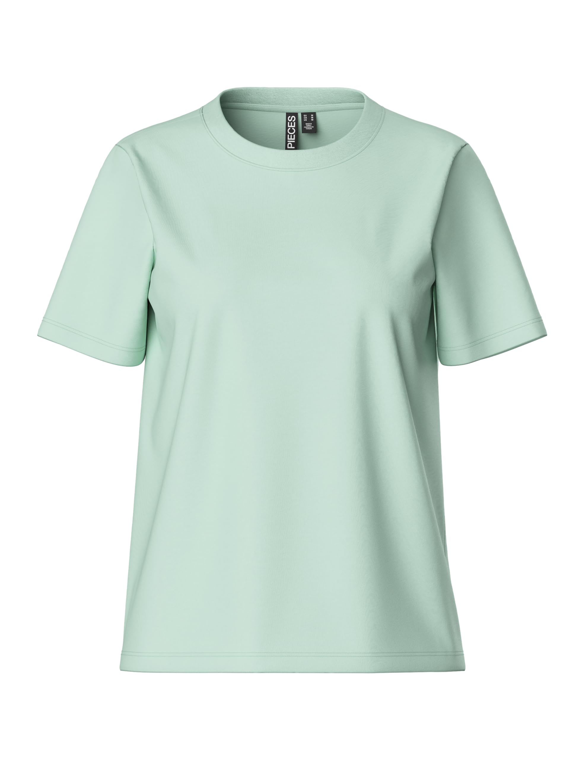 Pieces PcRia t-shirt grigio melange cotone