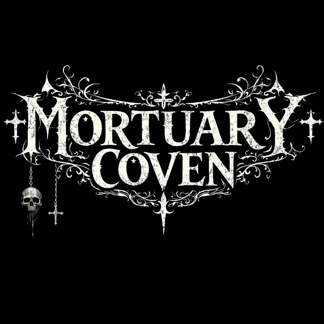 Mortuary Coven Logo maglietta cotone organico