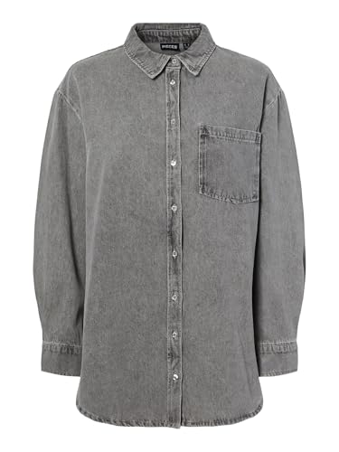 Pieces Pcmaisie camicia jeans donna stile denim