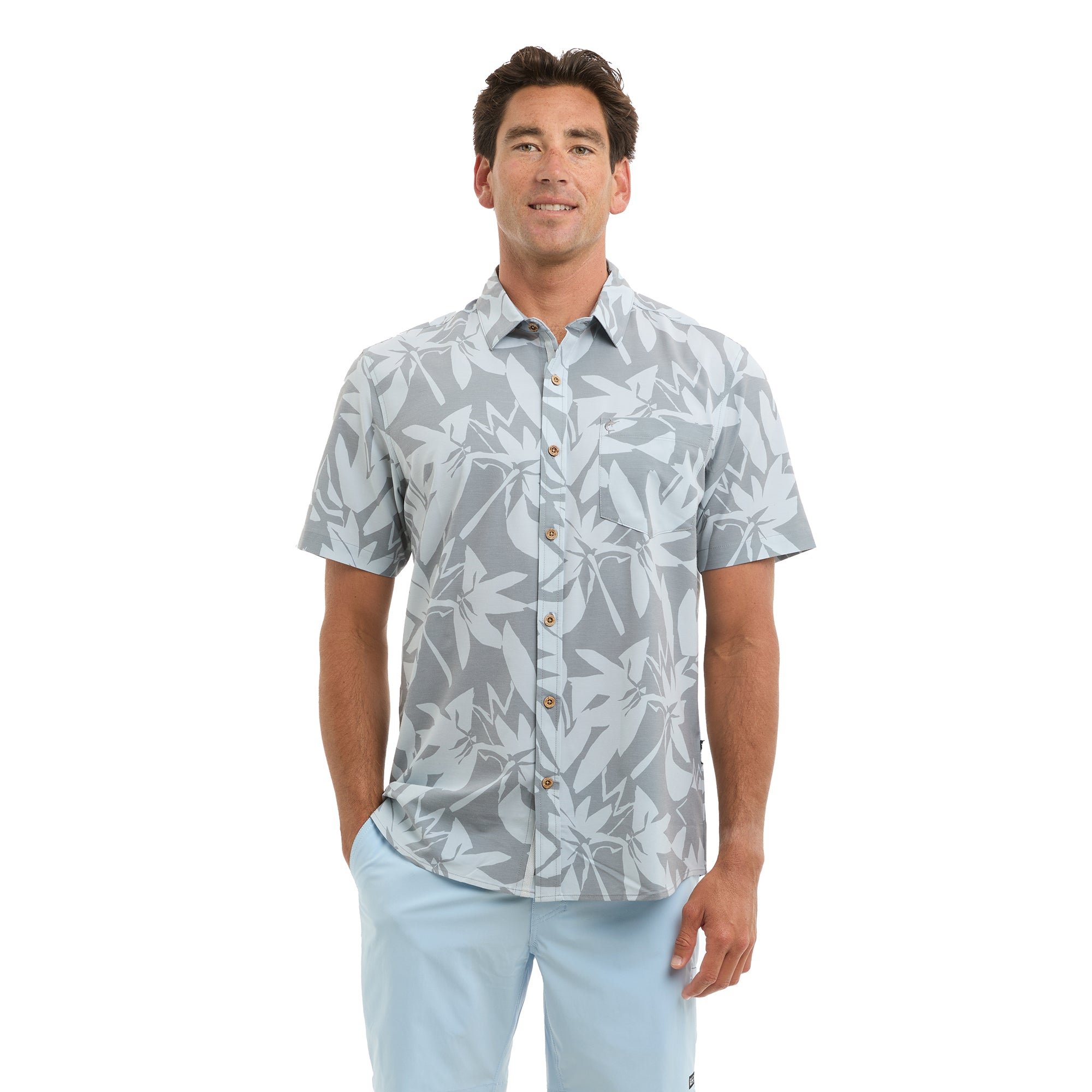 Pelagic Topshot camicia uomo grigia UPF 50+