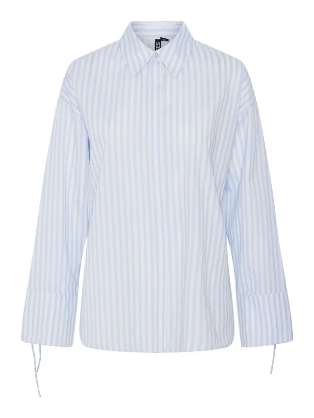 Pieces Pcsage camicia donna Nantucket Breeze vestibilità oversize
