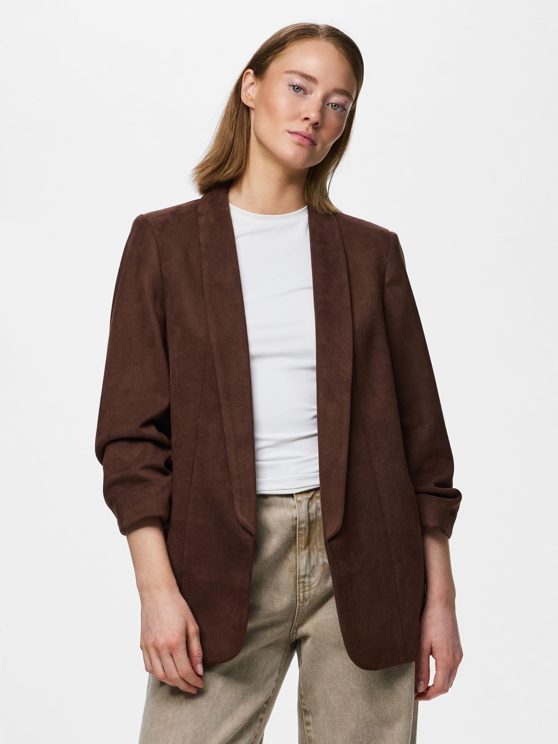 Pieces Pcbosella 3/4 Brushed Blazer Donna Taglia L