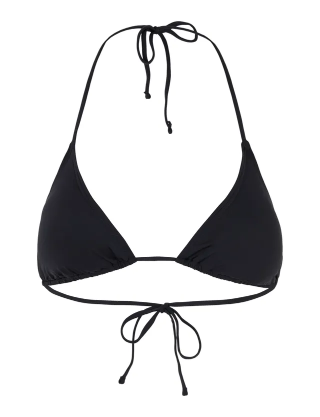 Pieces Pcbaomi Triangle Bra top bikini nero a triangolo