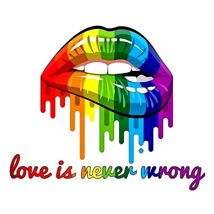 Matrix Lgbtee Rex Pride LGBT-Lips t-shirt unisex cotone