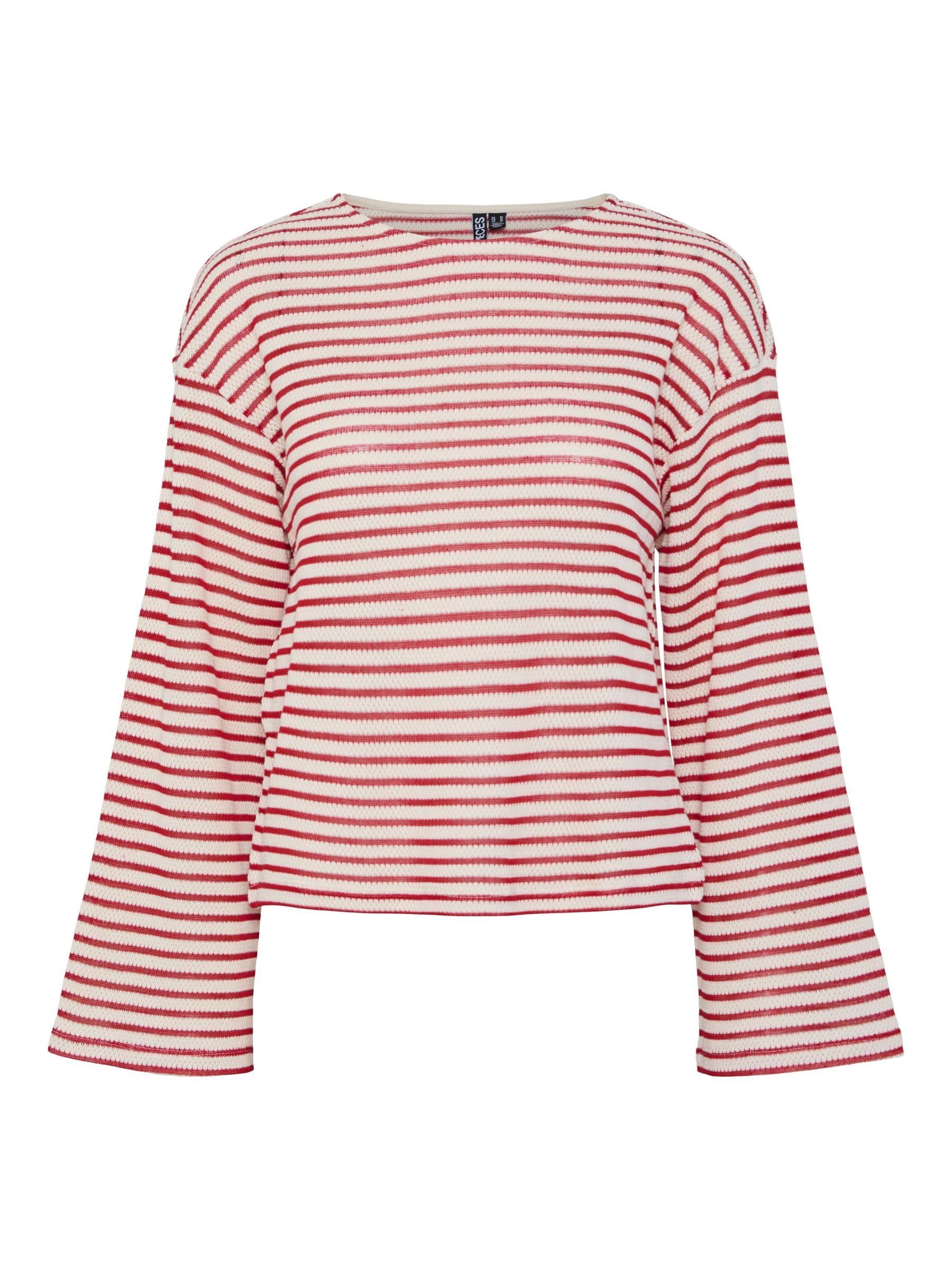 Pieces Pcmanilla LS O-Neck maglia donna manica lunga quotidiana