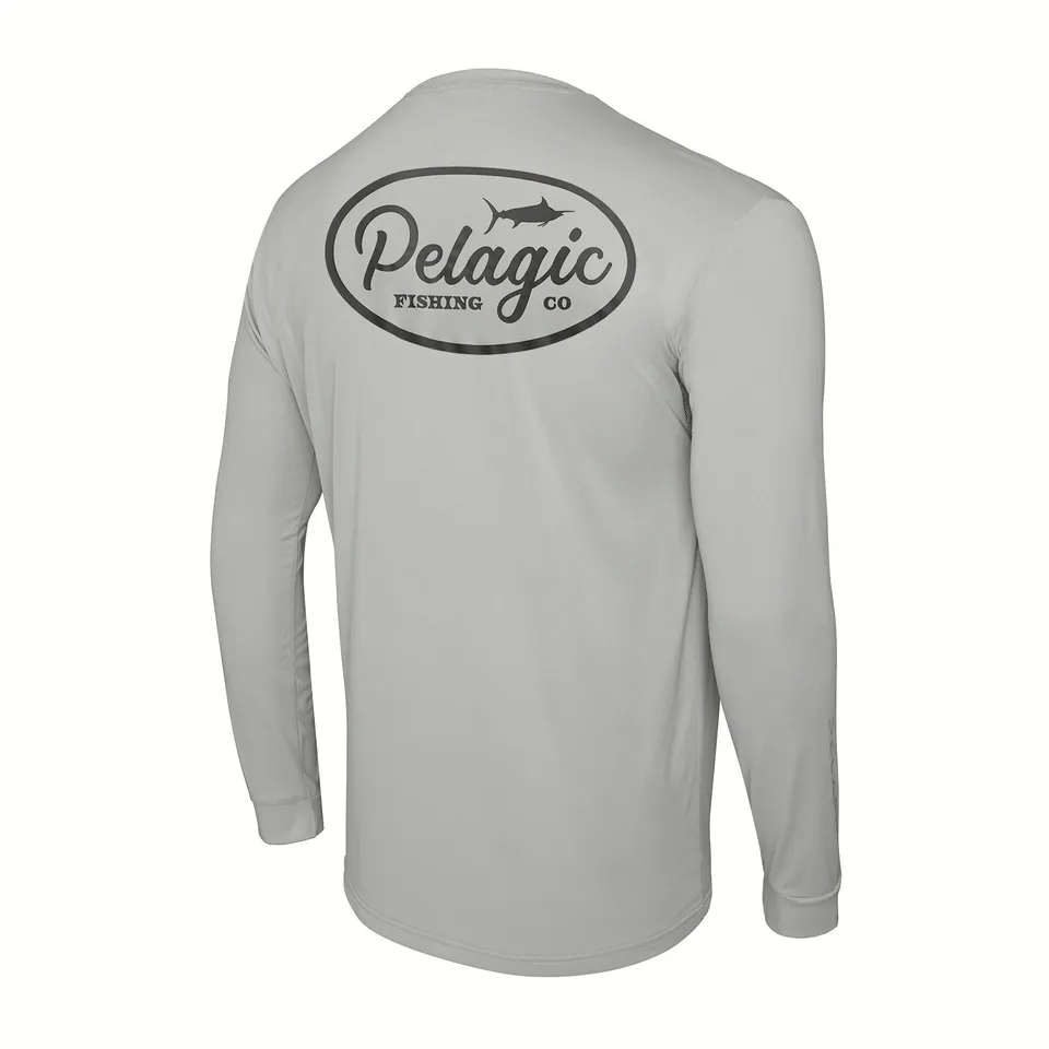 Pelagic Aquatek Circled maglia pesca grigia UPF 50+