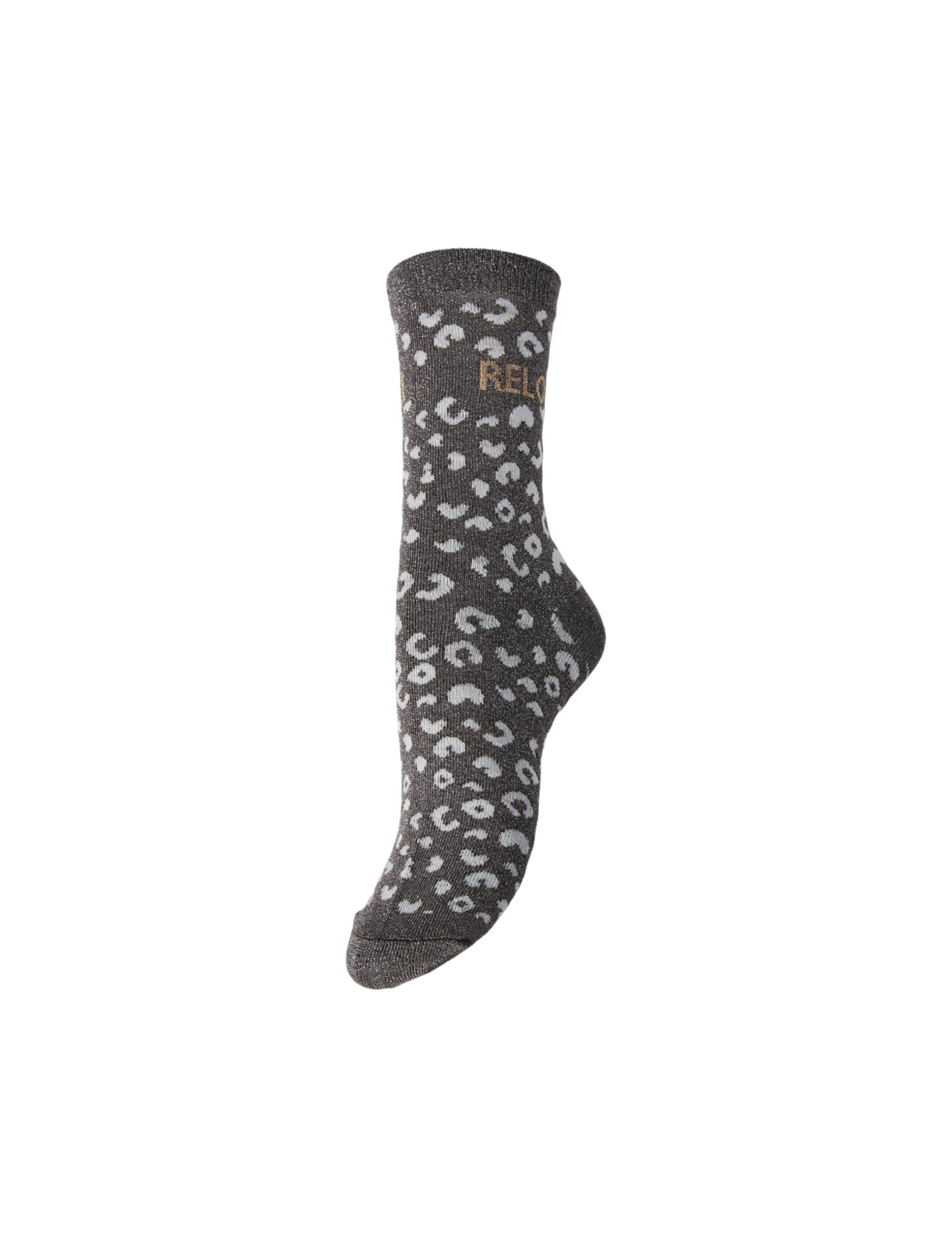 Pieces Pcsebby Leo Statement Lurex Socks FC calzini bordeaux