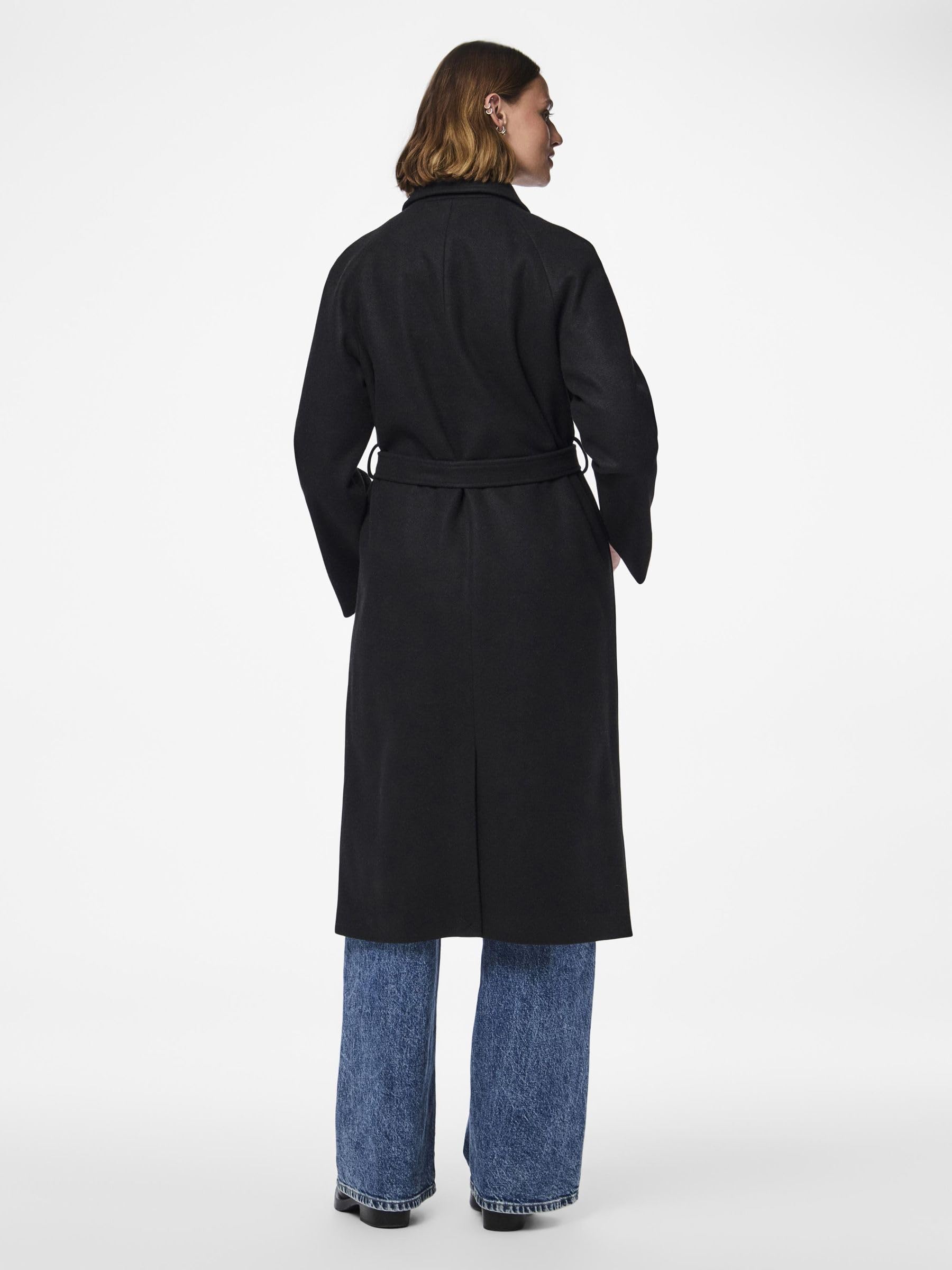 Pieces Pcmarbel cappotto donna taglia S lungo nero