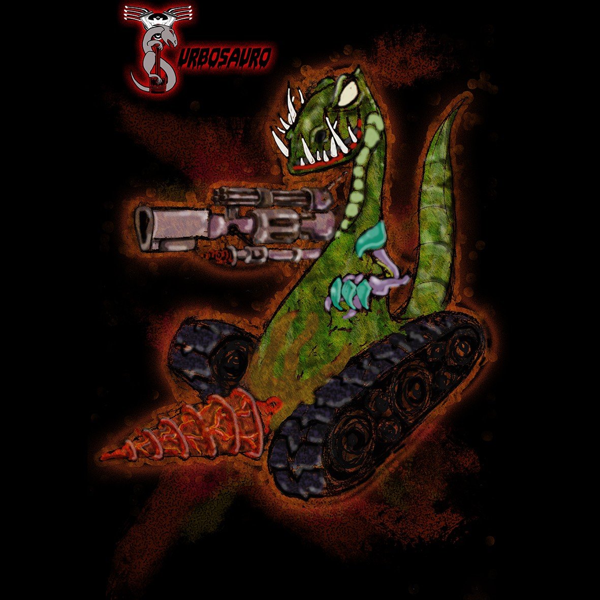 Matrix Turbosauro Turbo Drill Cock t-shirt cotone organico