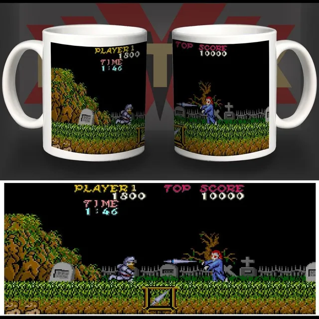Matrix Music Store Vintage Videogame Ghosts Goblin tazza ceramica