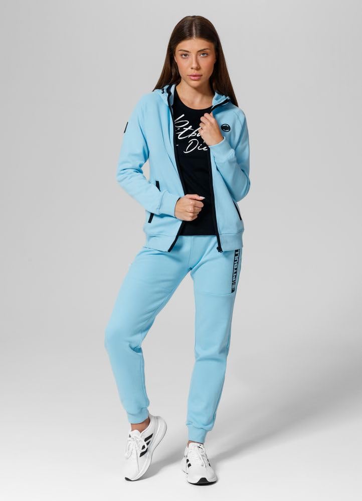 Pitbull felpa donna zip fucsia con cappuccio vestibilita comoda