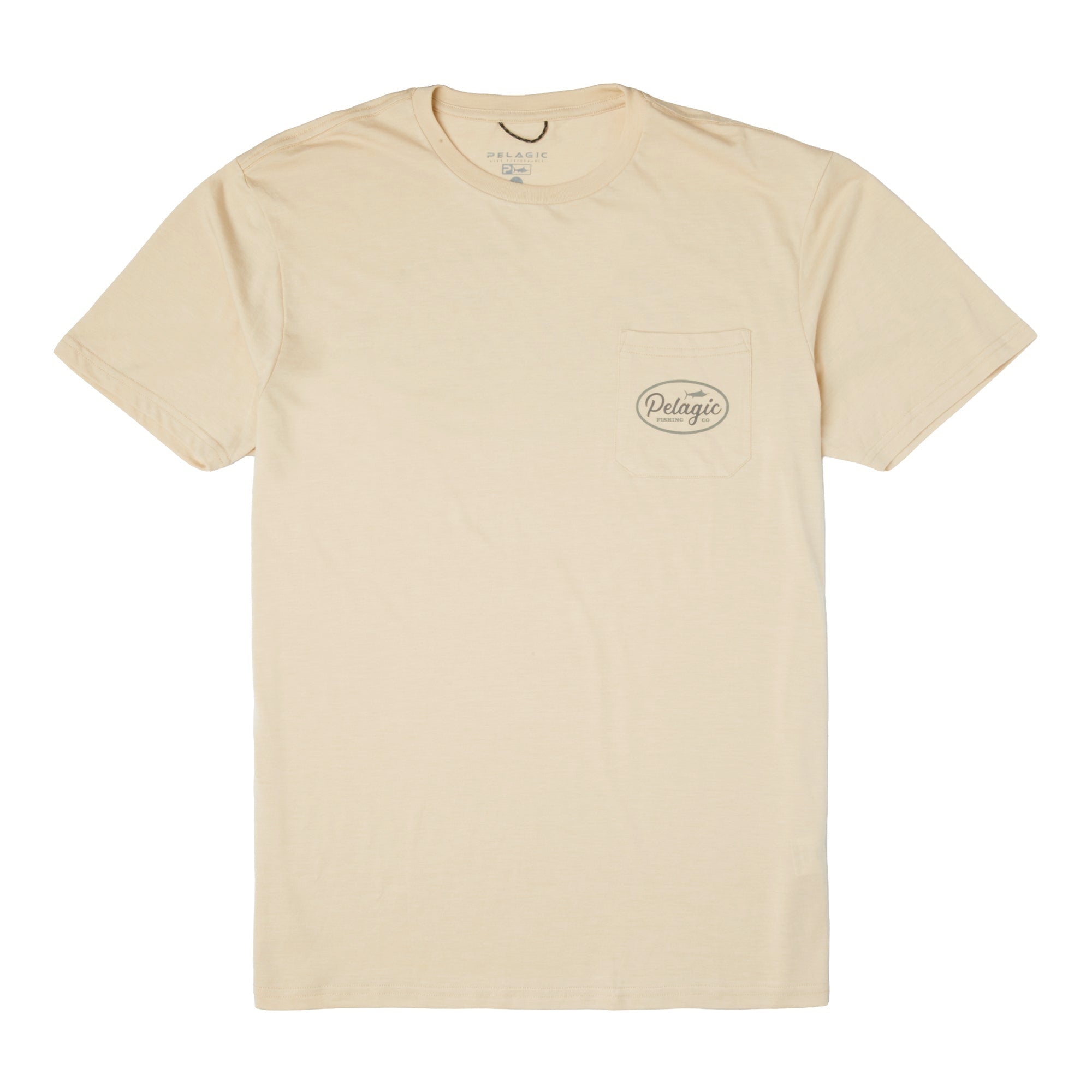 Pelagic Circled t-shirt uomo Heather Sand elasticizzata