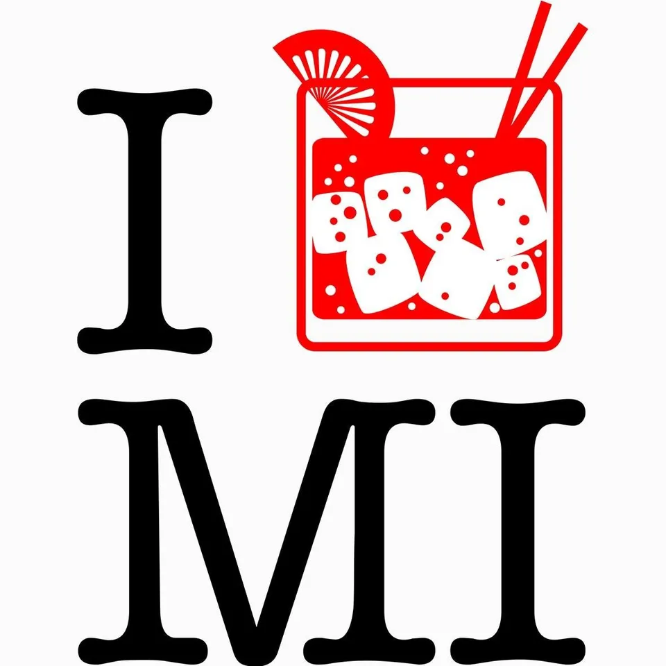 Matrix Music Store Milano I Love Mi Aperitivo maglietta nera cotone