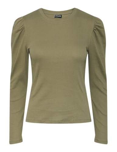 Pieces PcJanna Maglietta Maniche Lunghe Verde XS