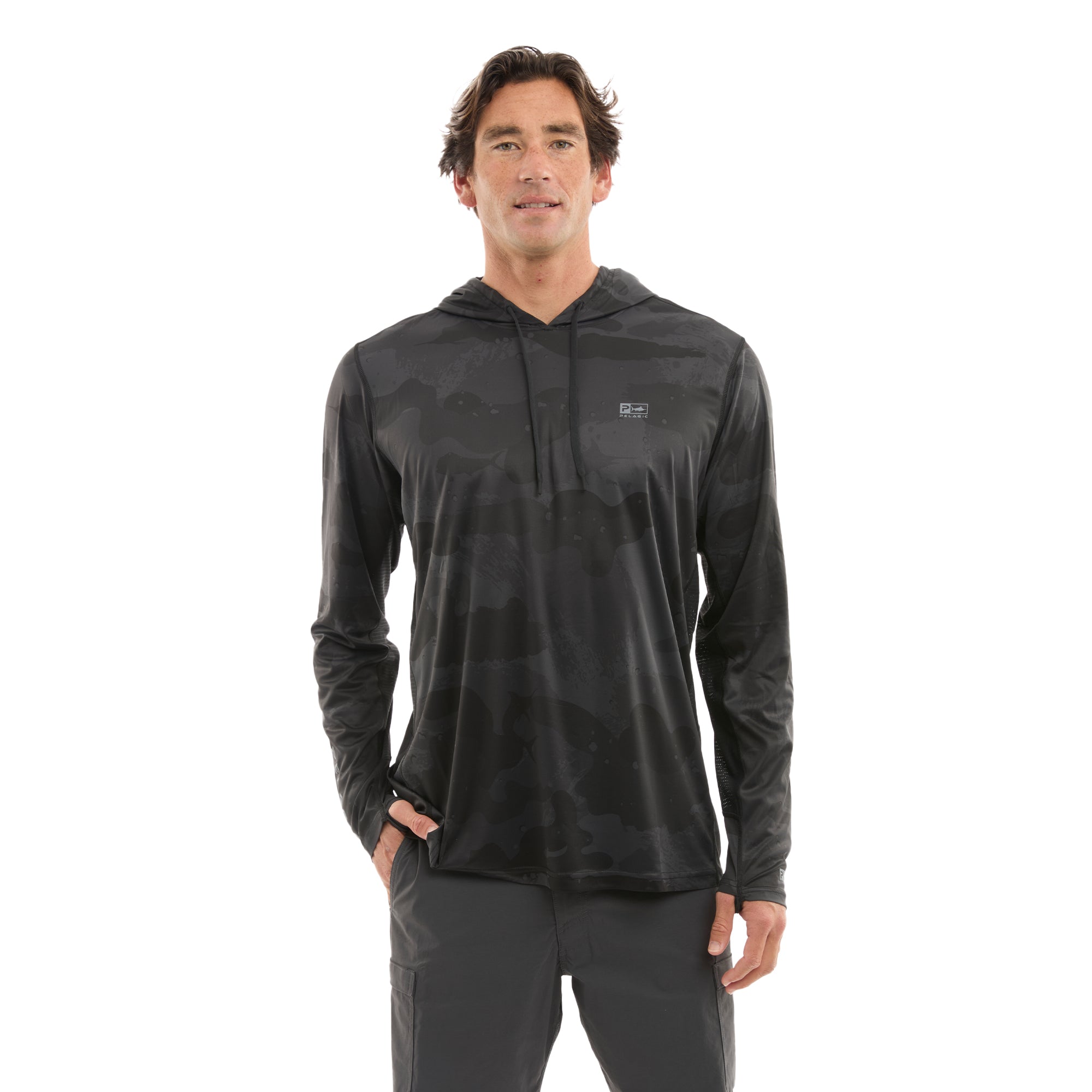 Pelagic Vaportek maglia pesca maniche lunghe nera UPF 50+