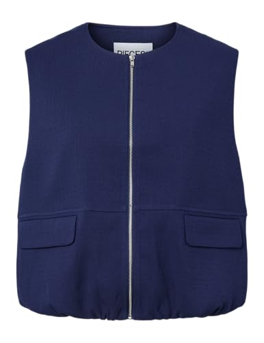 Pieces Pcfaleah gilet donna con tasche vestibilità dritta