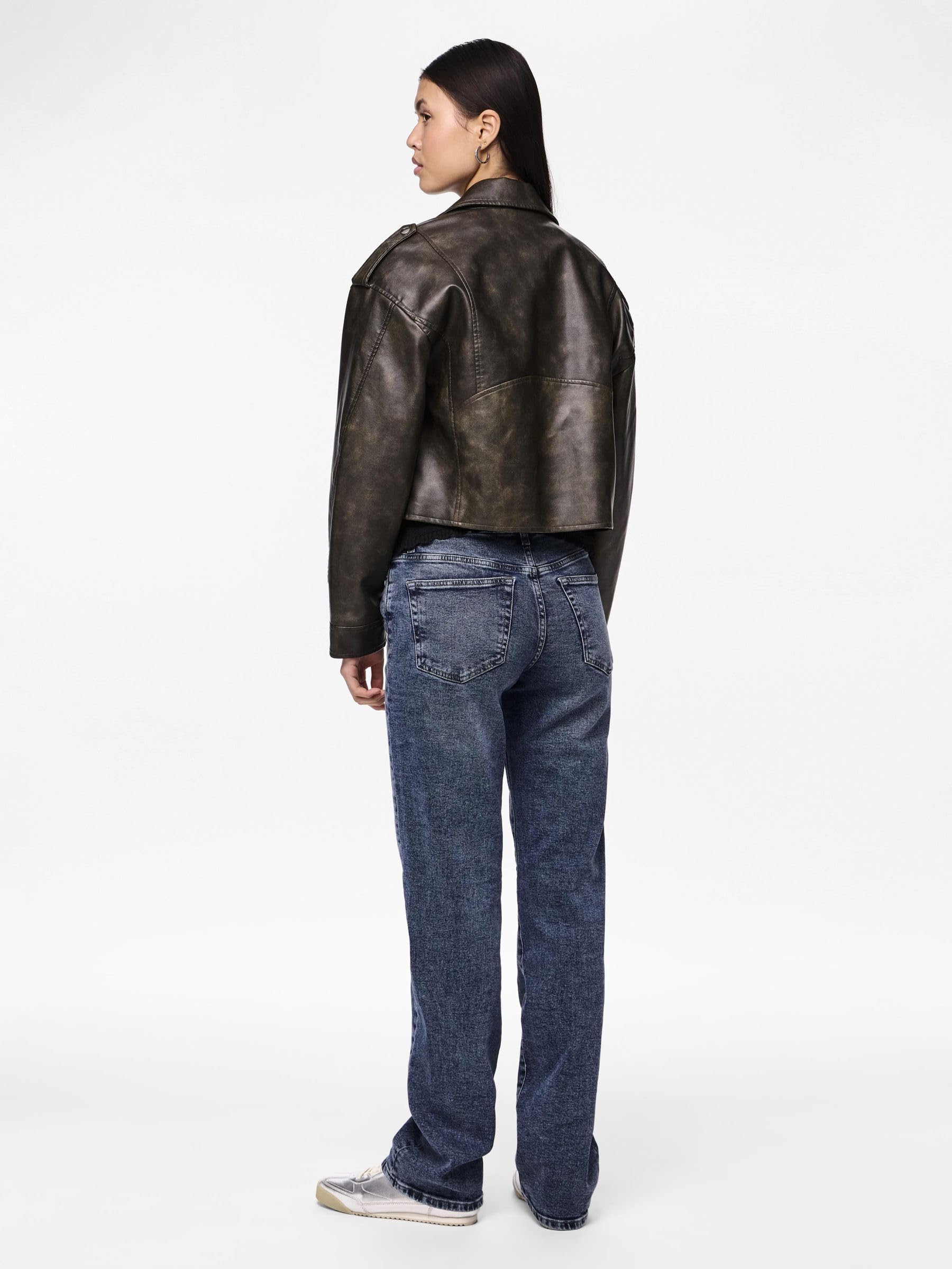 Pieces Pcamina Giacca Biker Donna Taglia L