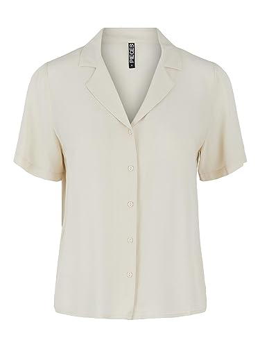 Pieces Pcolivia SS Top Noos T-Shirt Donna con Colletto